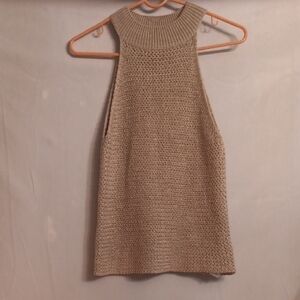 Zara Tan Knit Sleeveless Top Size Medium